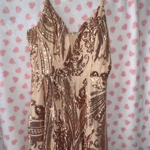 Windsor Sequence Tan Dress